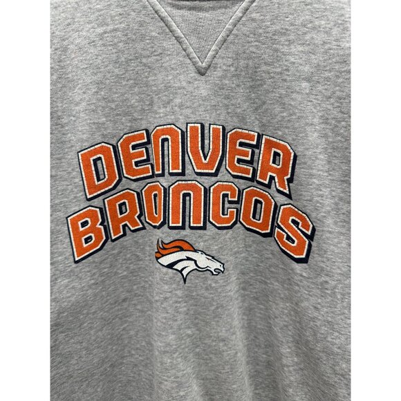 Vintage Denver Broncos Sweatshirt, Grey NFL Crewneck, Size Medium - Picture 3 of 4